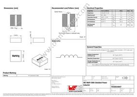 74438334047 Datasheet Cover