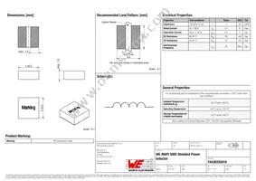 74438335010 Datasheet Cover