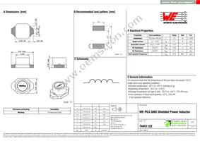 74451122 Datasheet Cover