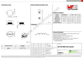 74456115 Datasheet Cover