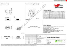 74457122 Datasheet Cover