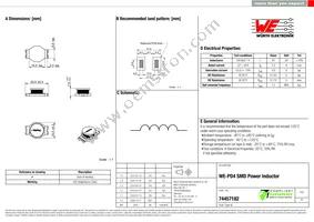 74457182 Datasheet Cover