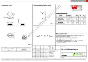 74458001 Datasheet Cover