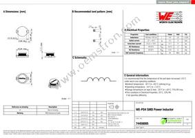 74458005 Datasheet Cover