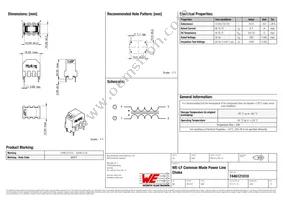 7446121010 Datasheet Cover