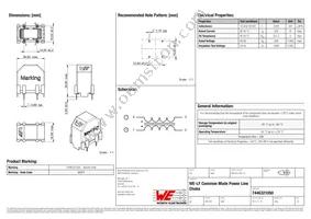 7446321050 Datasheet Cover