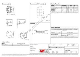 7446722002 Datasheet Cover