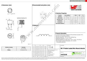 744732100 Datasheet Cover