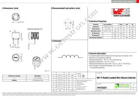 744732221 Datasheet Cover