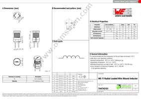 744743101 Datasheet Cover