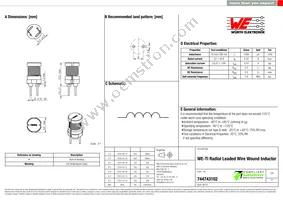 744743102 Datasheet Cover