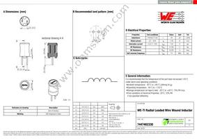 7447462330 Datasheet Cover