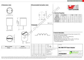 744750230047 Datasheet Cover