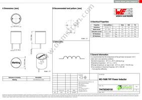 744750340150 Datasheet Cover