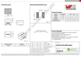 744758312A Datasheet Cover