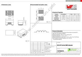 744760327A Datasheet Cover