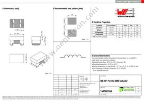 744760333A Datasheet Cover