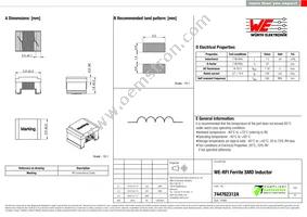 744762312A Datasheet Cover