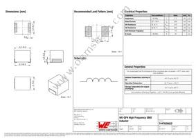 7447629022 Datasheet Cover