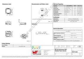 7447713100 Datasheet Cover