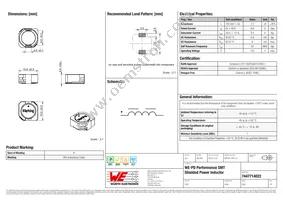 7447714022 Datasheet Cover