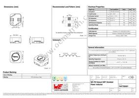 7447785001 Datasheet Cover