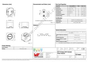 7447786001 Datasheet Cover