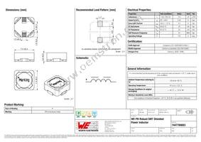 7447789003 Datasheet Cover