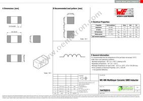 744782015 Datasheet Cover