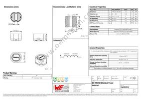 744787012 Datasheet Cover