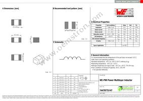 74479775147 Datasheet Cover