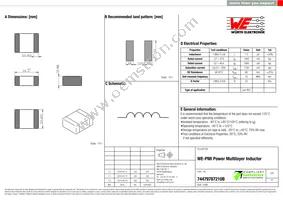 74479787210B Datasheet Cover