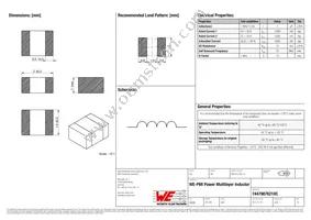 74479876210C Datasheet Cover