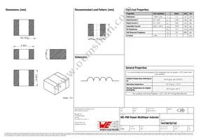 74479876215C Datasheet Cover