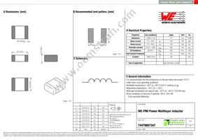 74479887247 Datasheet Cover