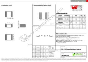 74479887310 Datasheet Cover