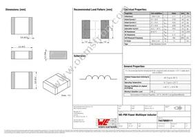 74479899111 Datasheet Cover