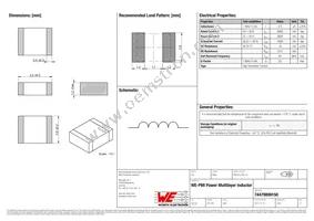 74479899150 Datasheet Cover