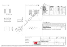 74479974147 Datasheet Cover