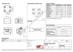 74485540290 Datasheet Cover