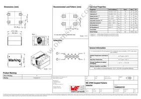 74485542101 Datasheet Cover