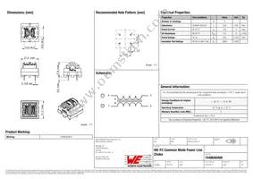 7448640400 Datasheet Cover