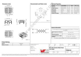 7448680100 Datasheet Cover