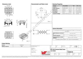 7448680180 Datasheet Cover