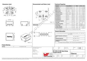 7448845100 Datasheet Cover