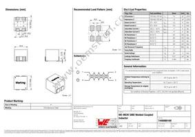 7448990100 Datasheet Cover