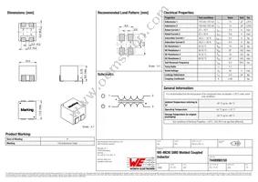 7448990150 Datasheet Cover