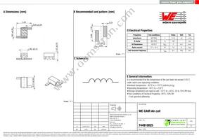 744910025 Datasheet Cover