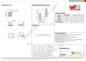 744912212 Datasheet Cover