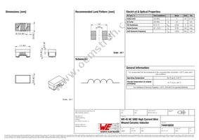 744916020 Datasheet Cover